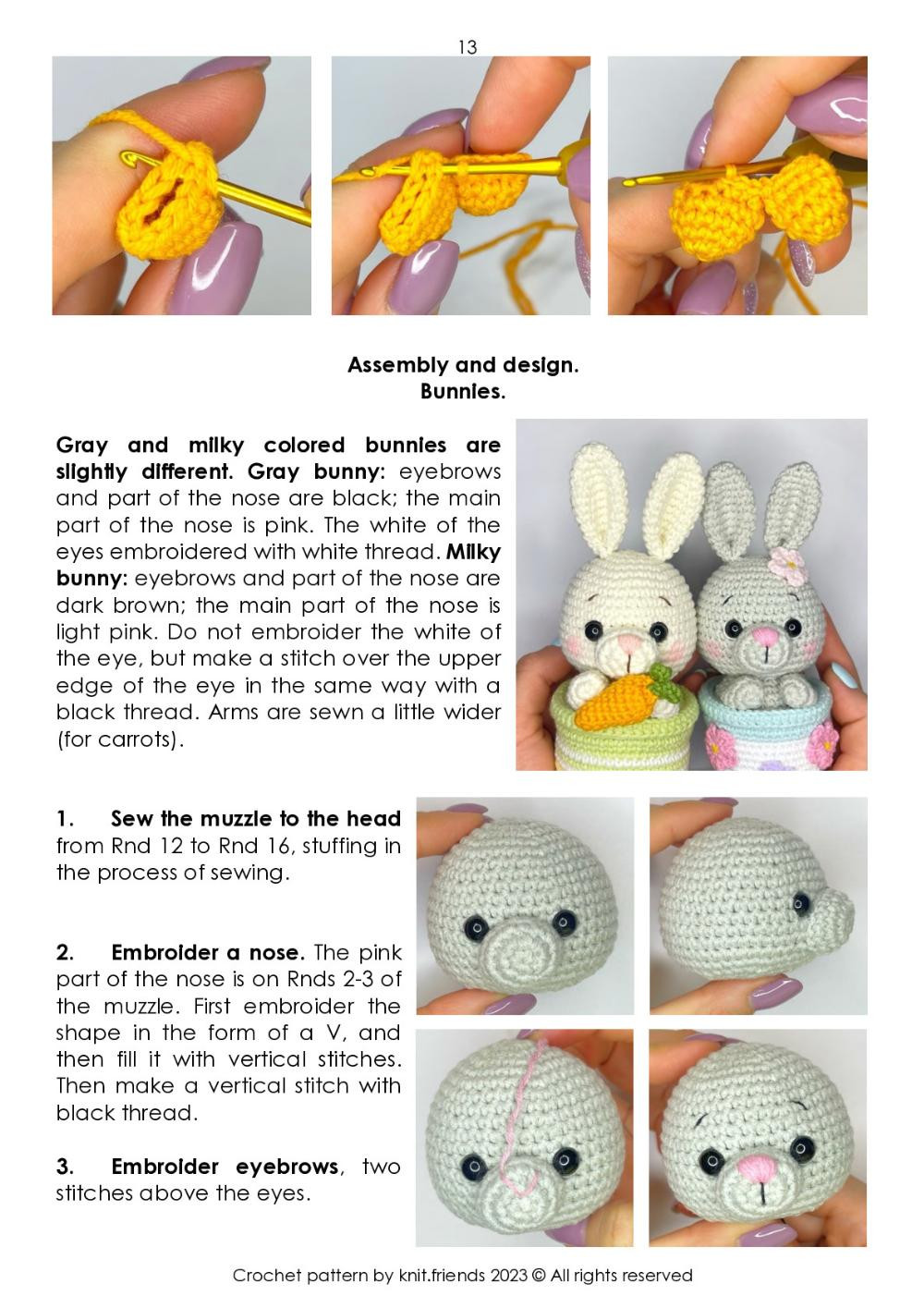 Easter friends crochet pattern