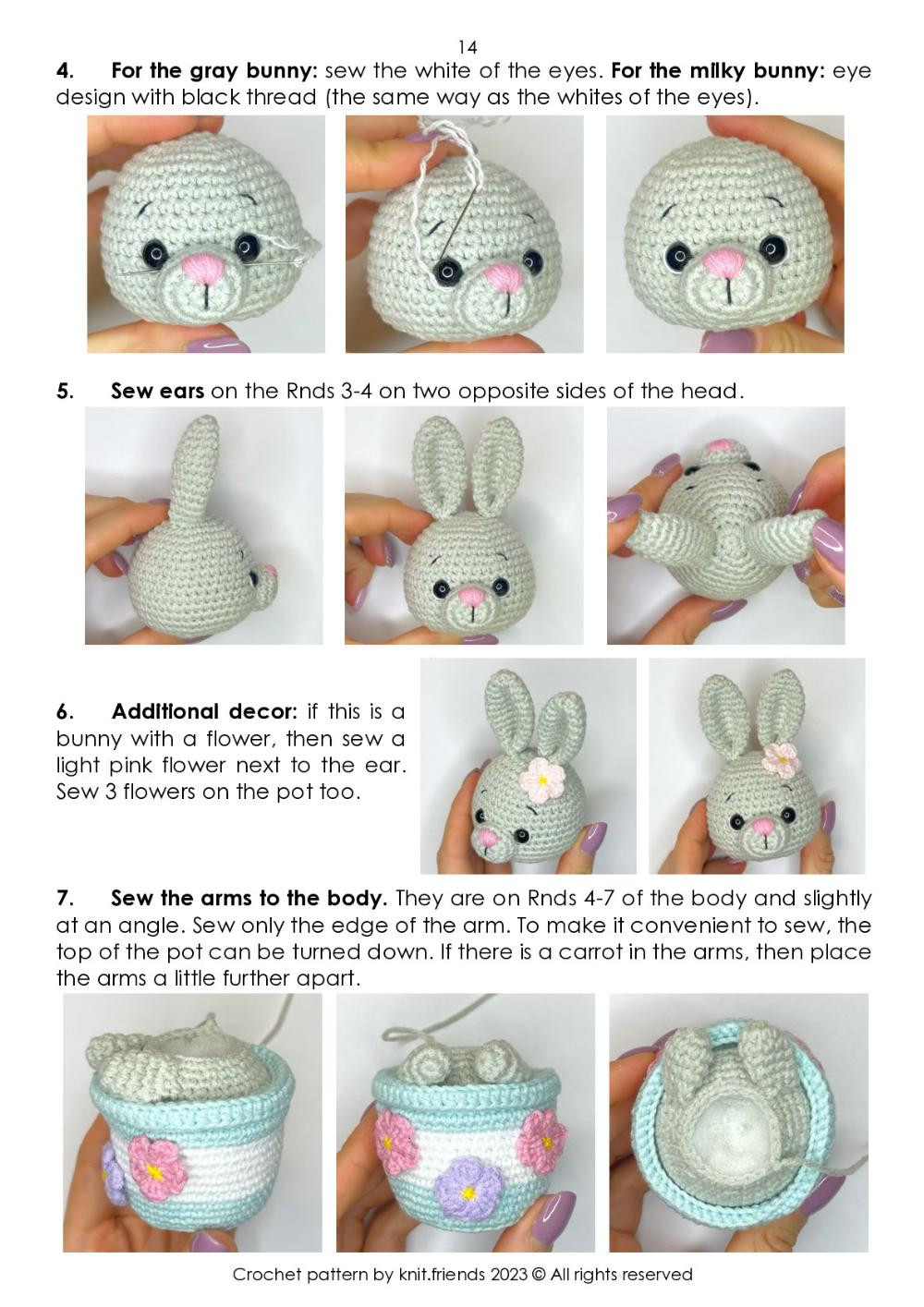 Easter friends crochet pattern