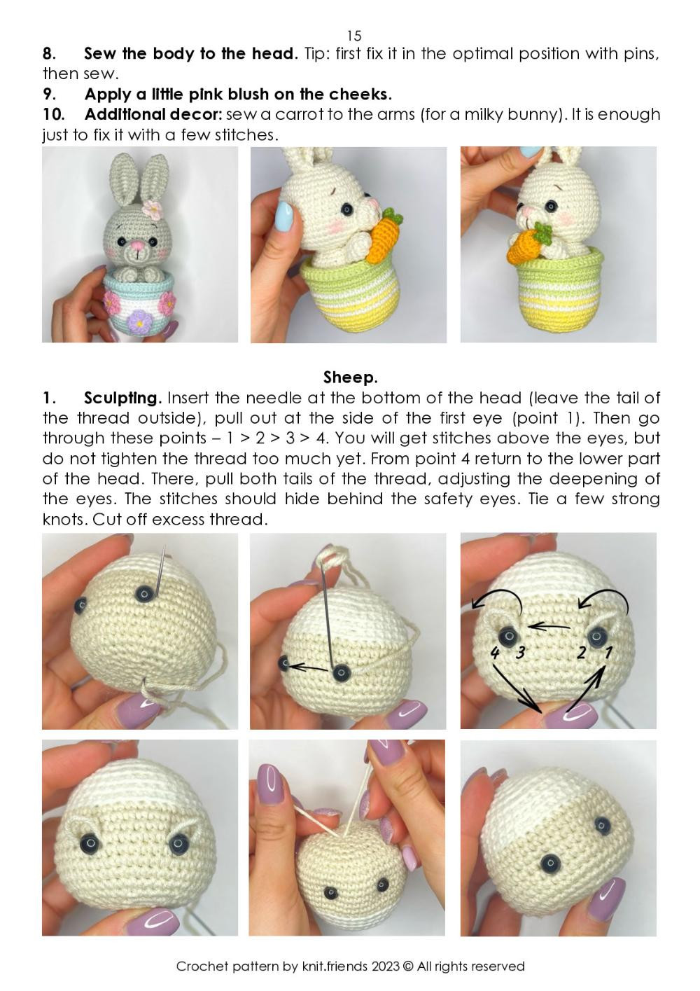 Easter friends crochet pattern