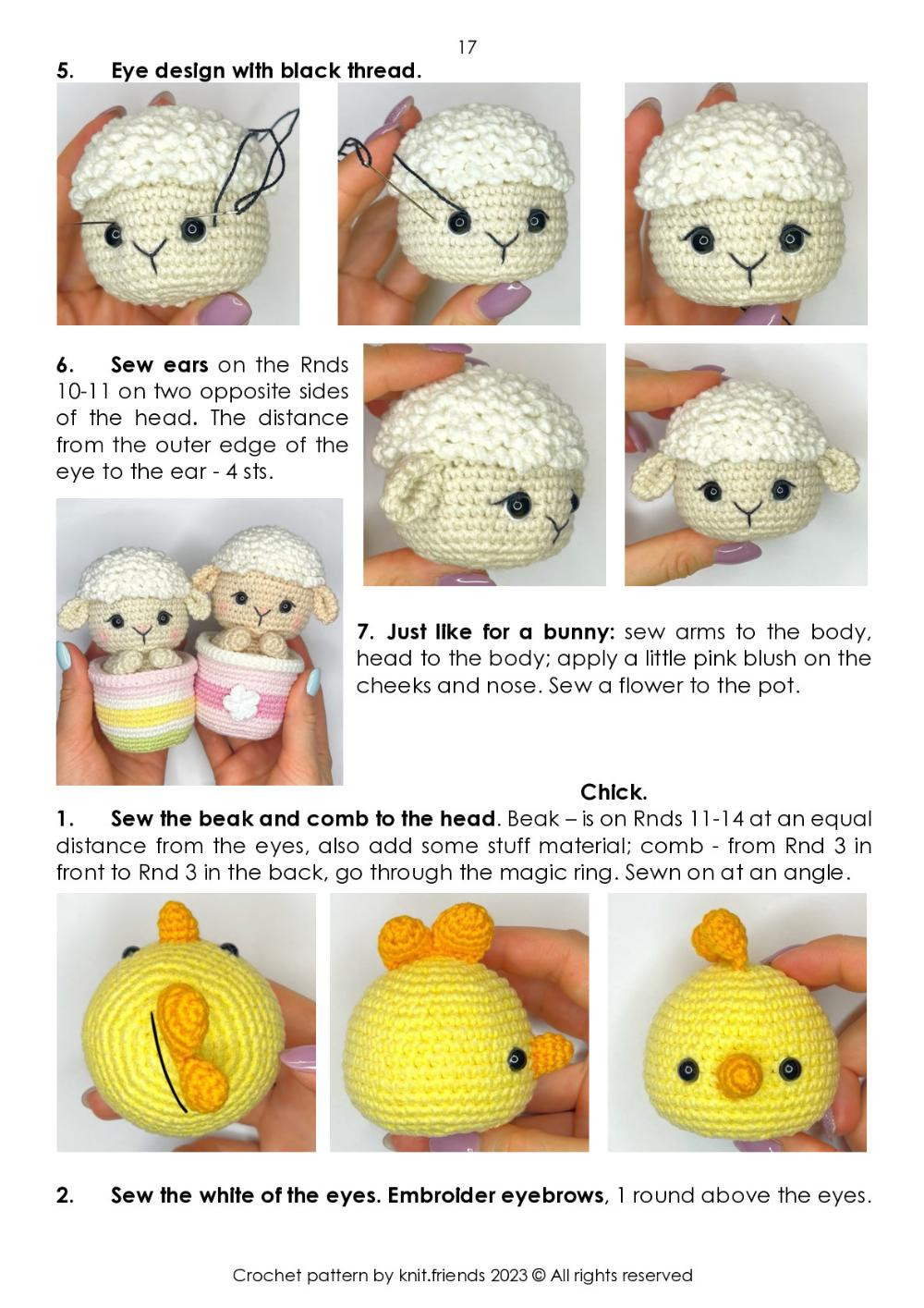 Easter friends crochet pattern