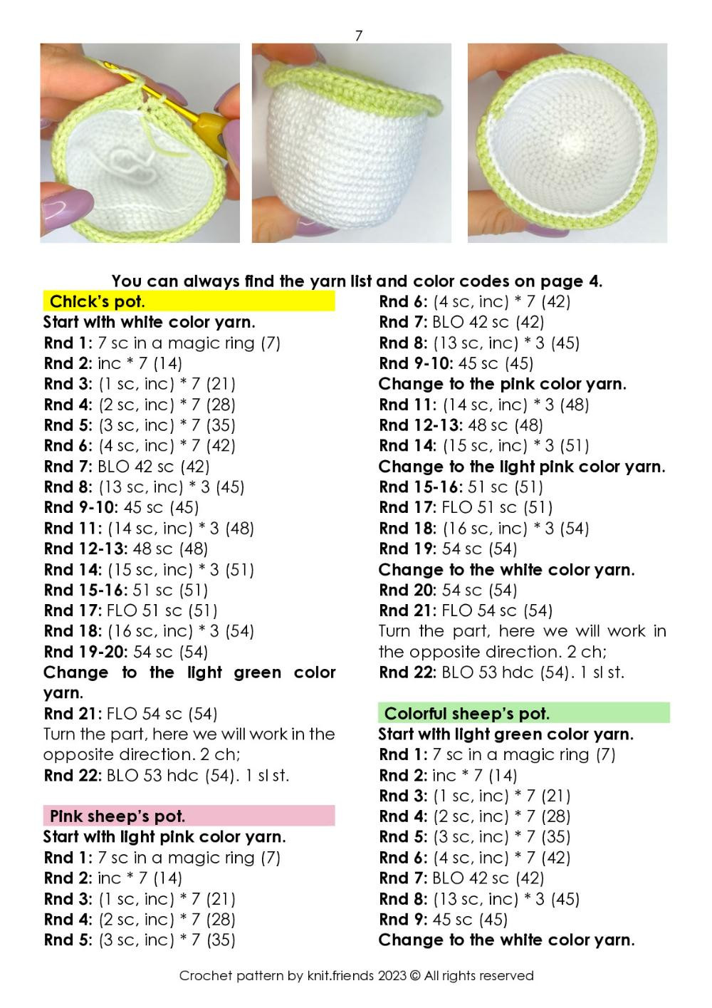 Easter friends crochet pattern