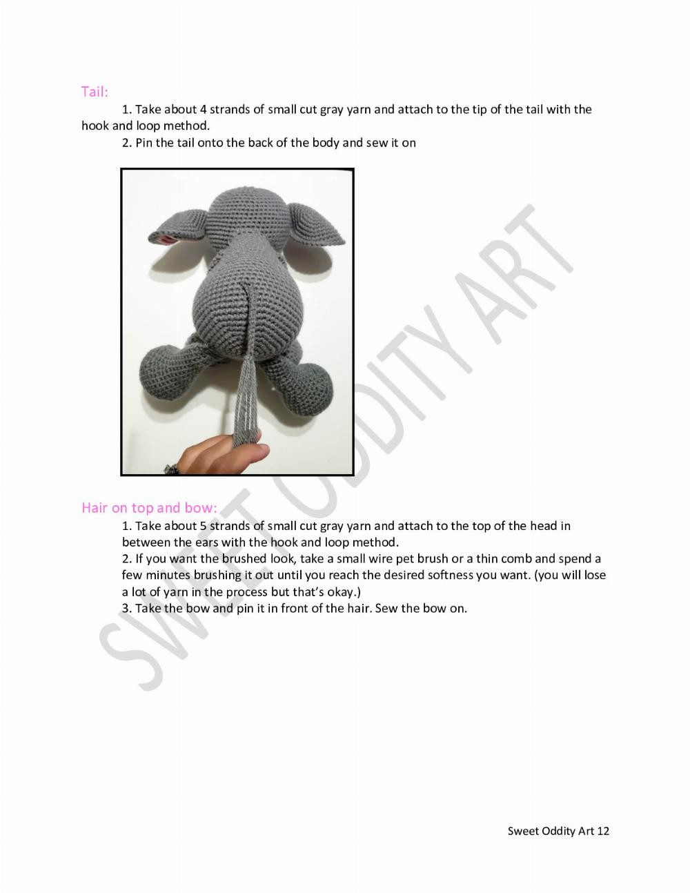 Ellie the Elephant Crochet Pattern