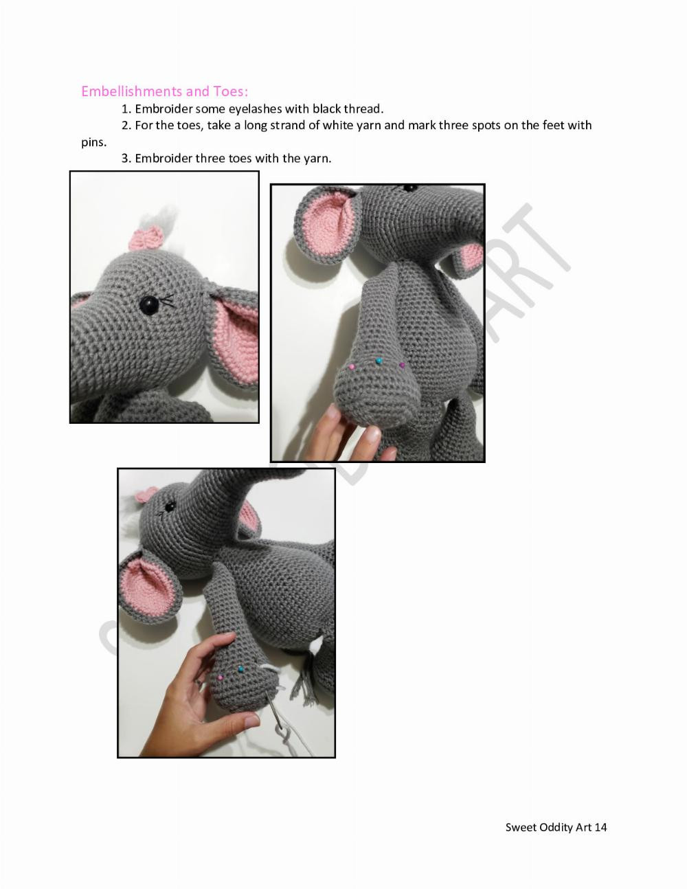 Ellie the Elephant Crochet Pattern