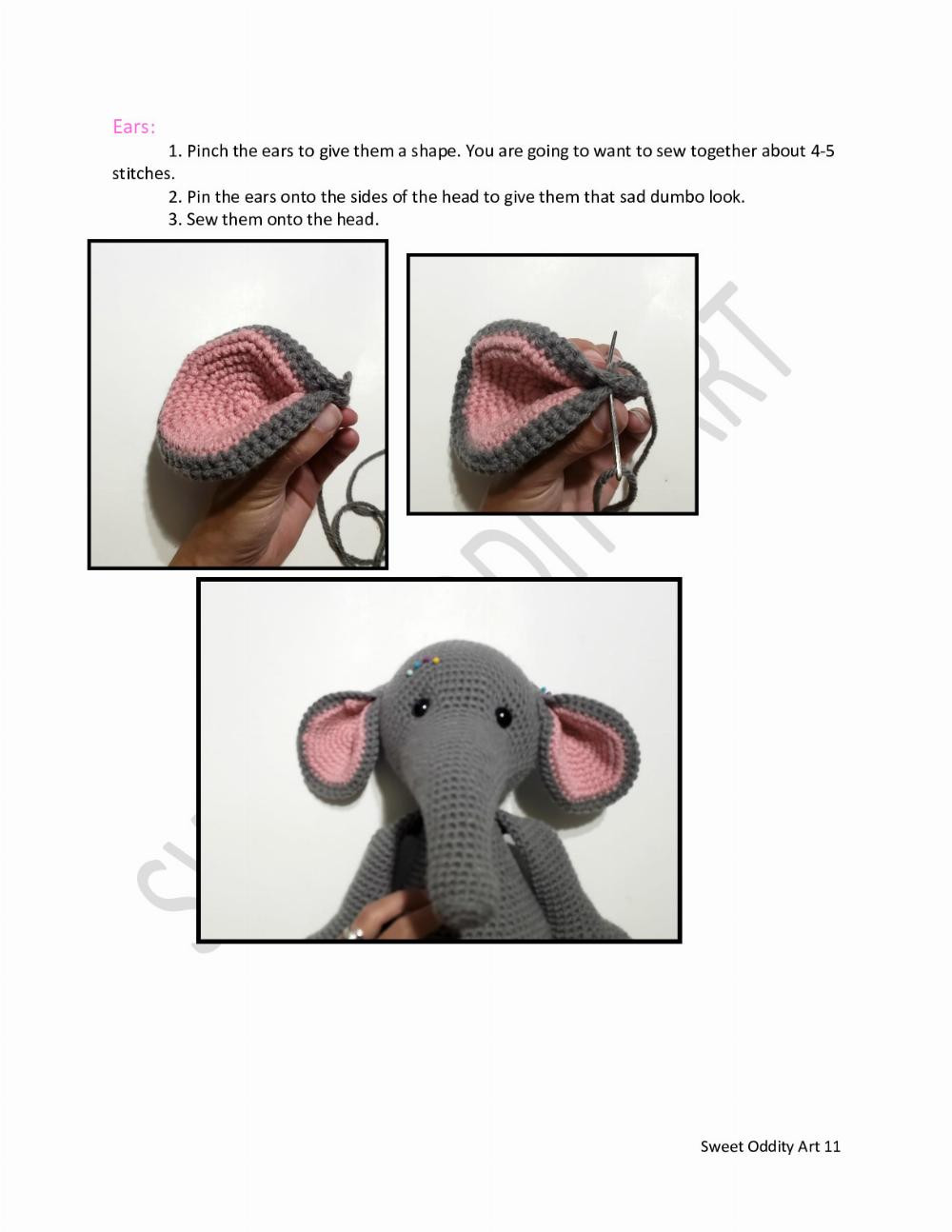 Ellie the Elephant Crochet Pattern