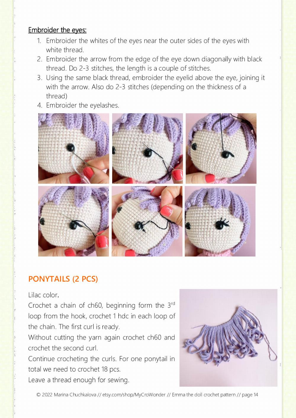 emma the doll crochet pattern