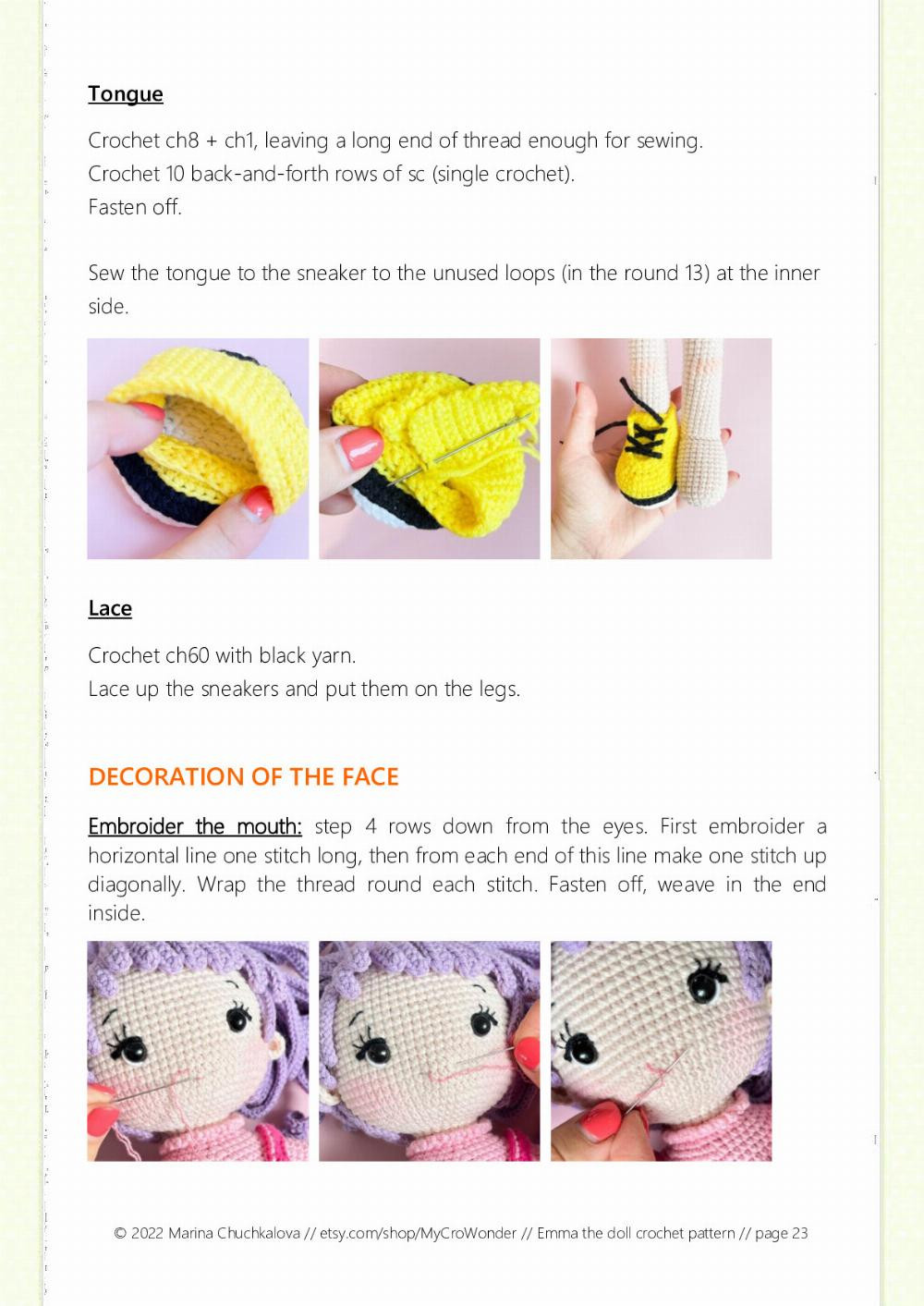 emma the doll crochet pattern