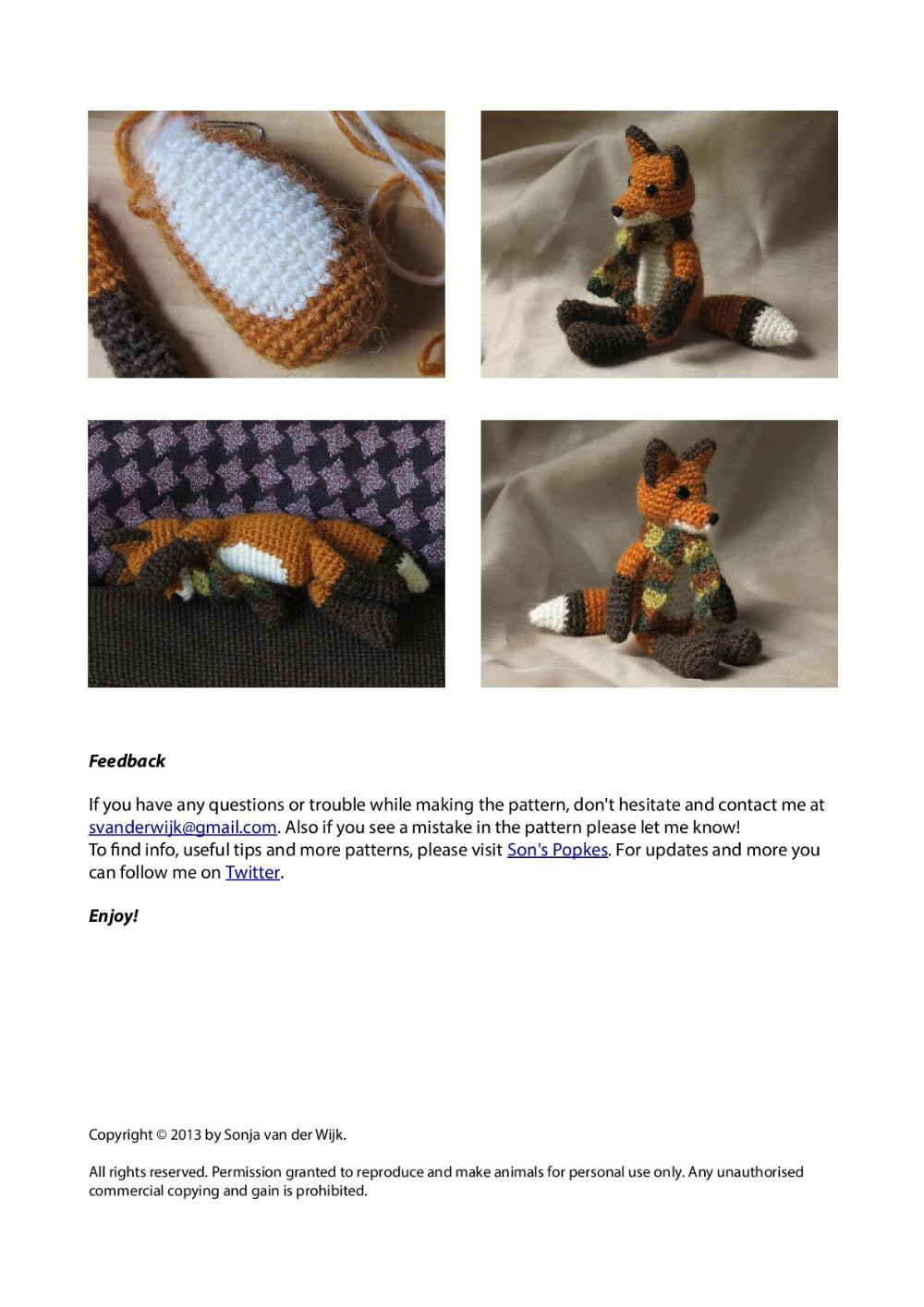 Flam, crochet fox pattern