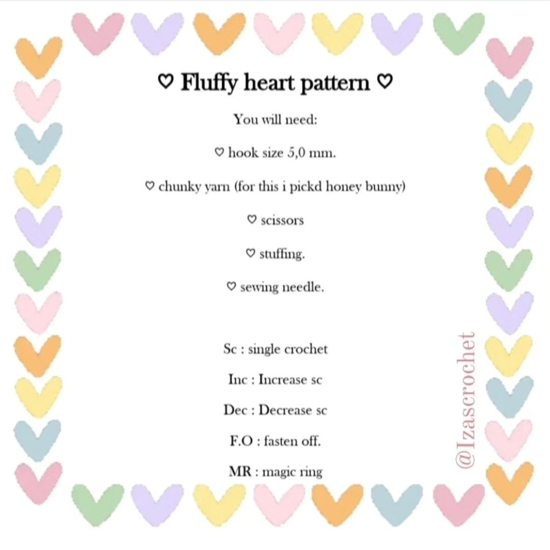 fluffy heart pattern