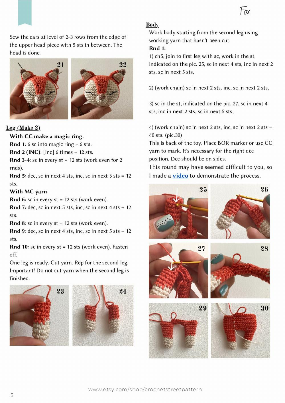 Fox Crochet Street Pattern