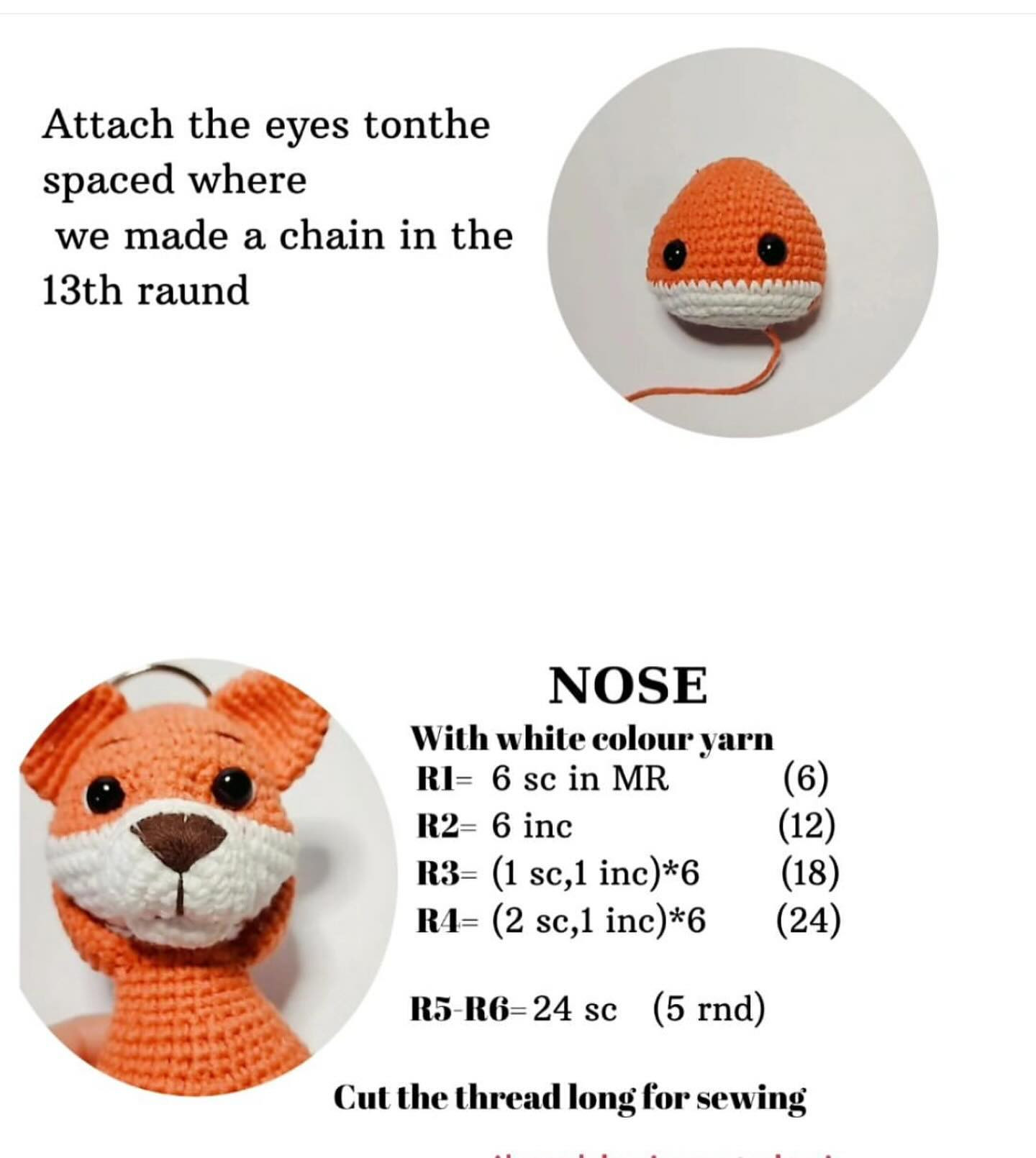 Fox Keychain Free pattern part 1