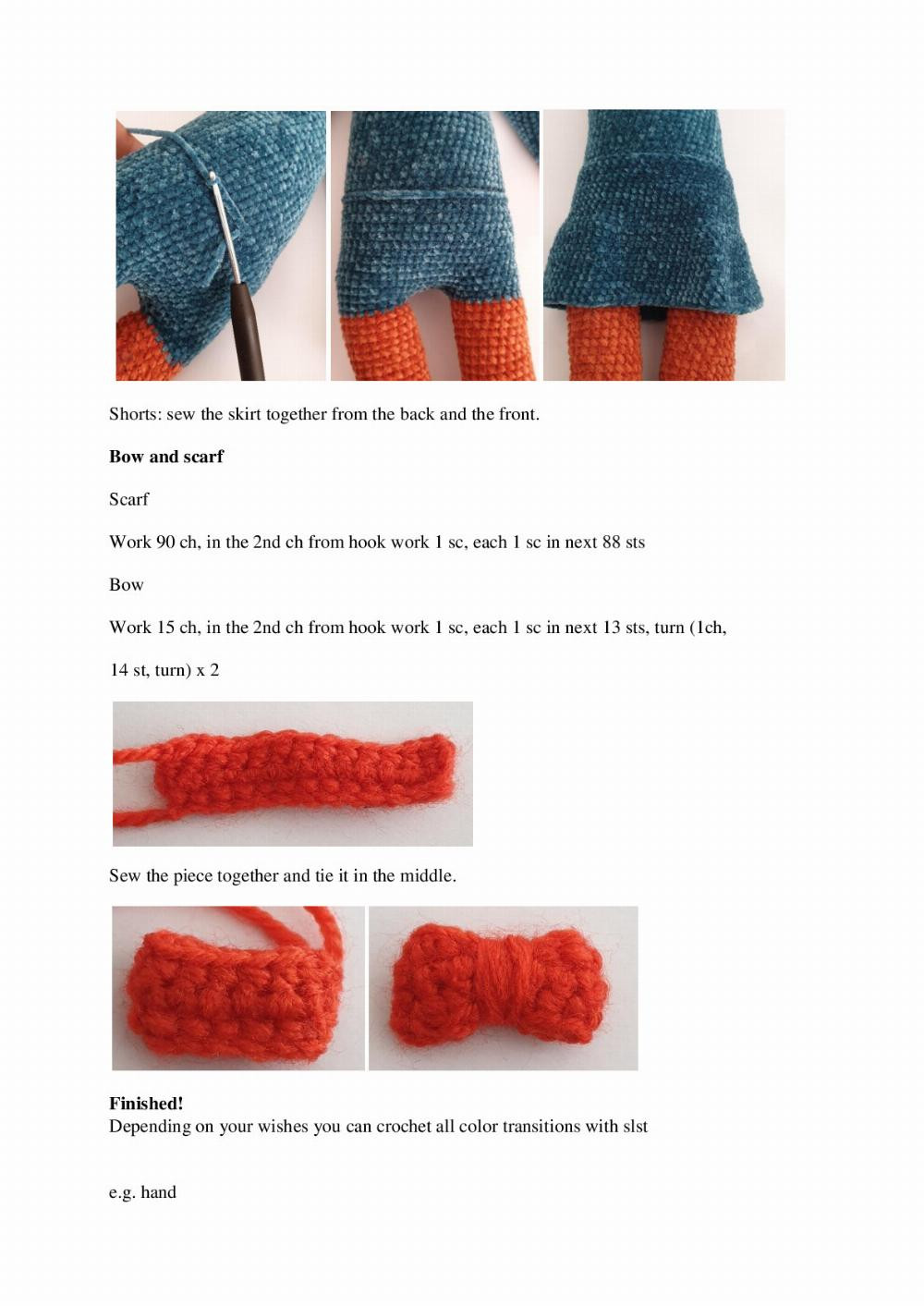 fox lady crochet pattern