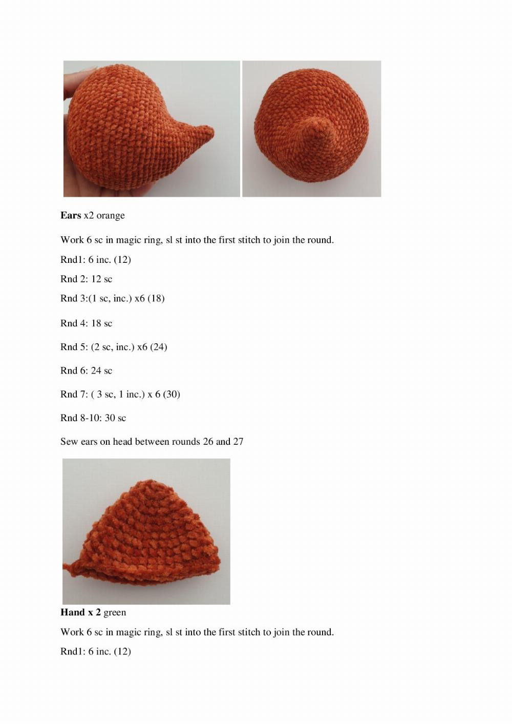 fox lady crochet pattern