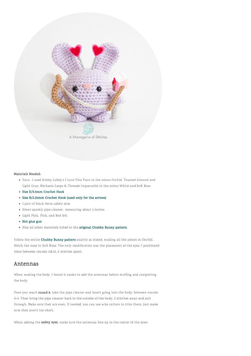 Free Crochet Valentine’s Day Bunnies Happy Valentine’s Day