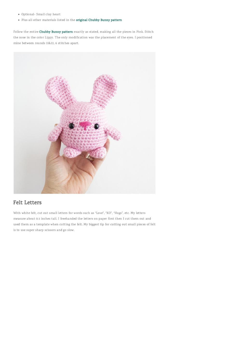 Free Crochet Valentine’s Day Bunnies Happy Valentine’s Day