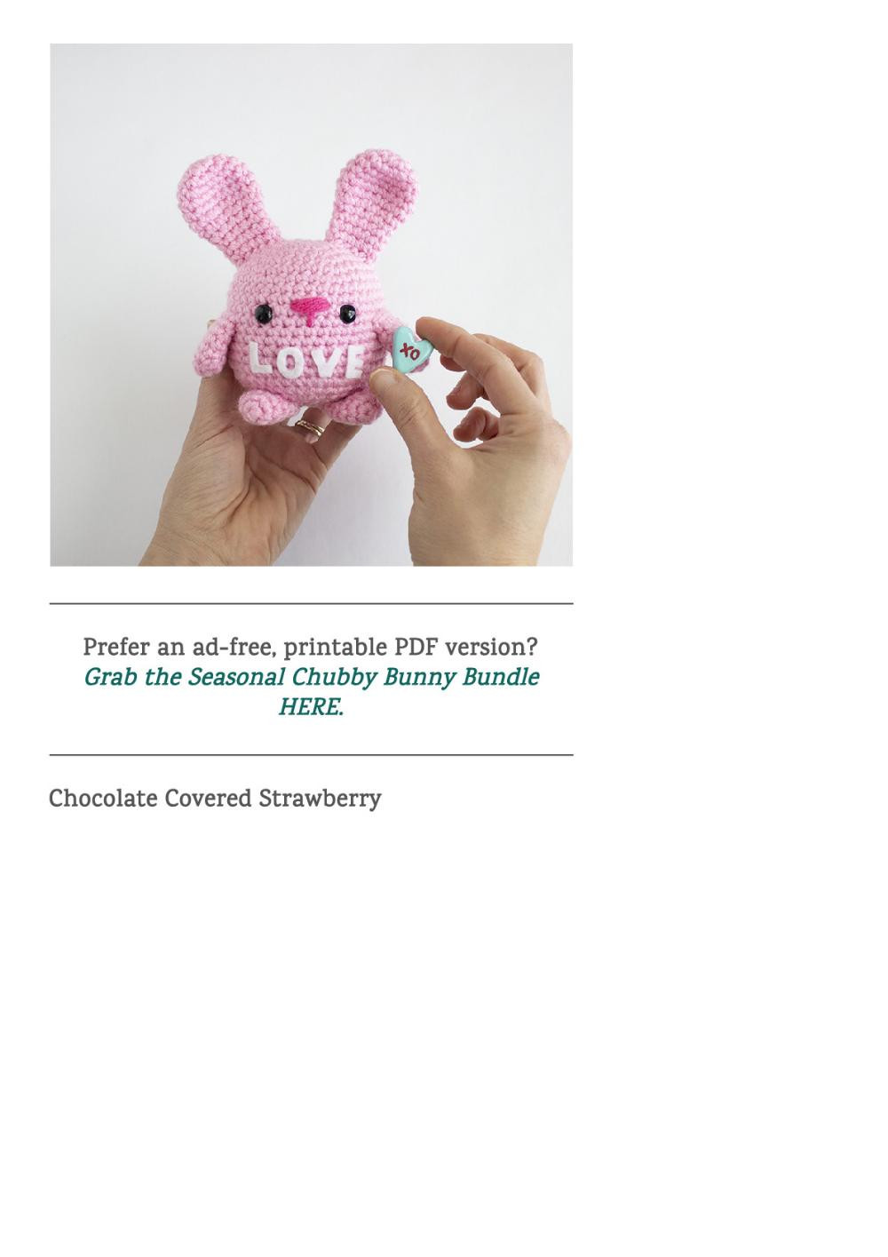 Free Crochet Valentine’s Day Bunnies Happy Valentine’s Day