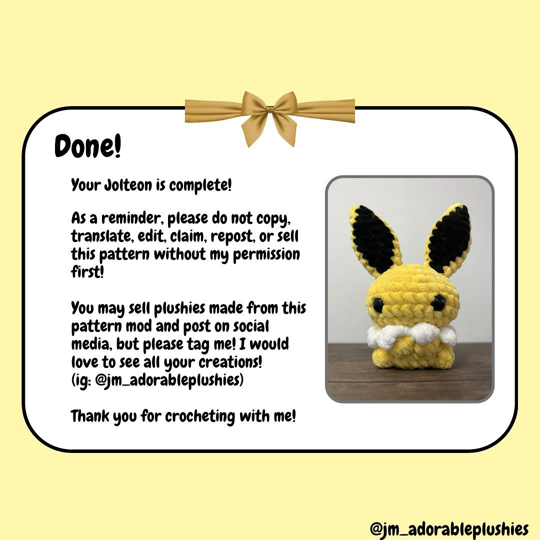 Free Jolteon Pattern mod!