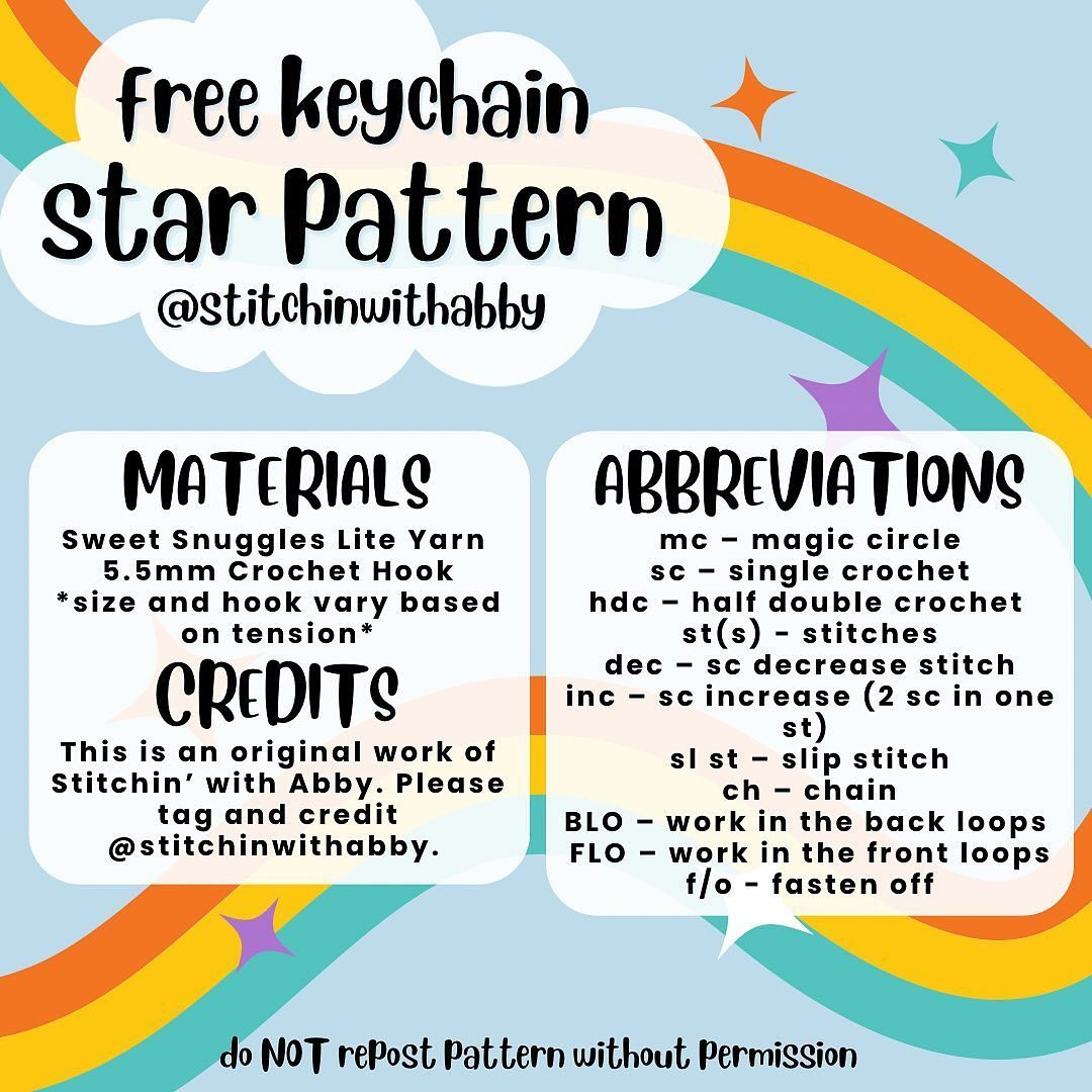 free keychain star pattern