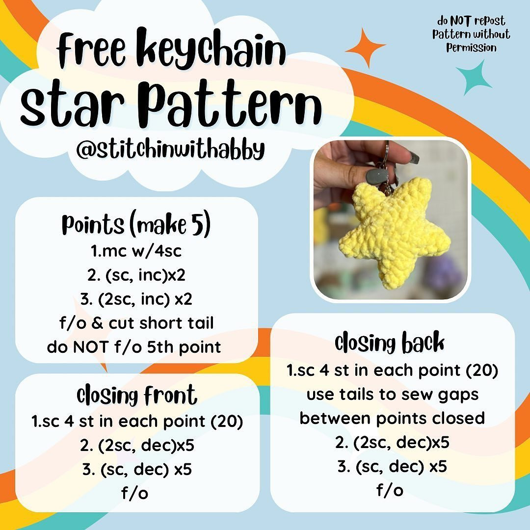 free keychain star pattern