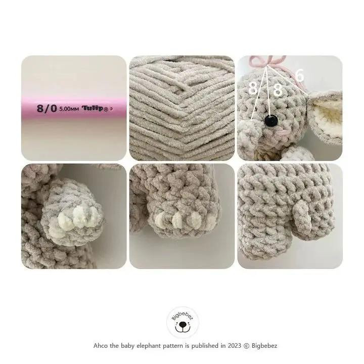 free pattern ahco the baby elephant