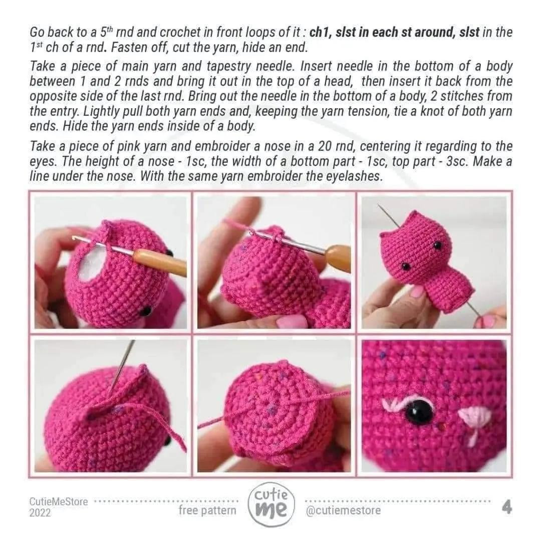 Free Pattern Cat, Cat couple crochet pattern, heart-shaped tail