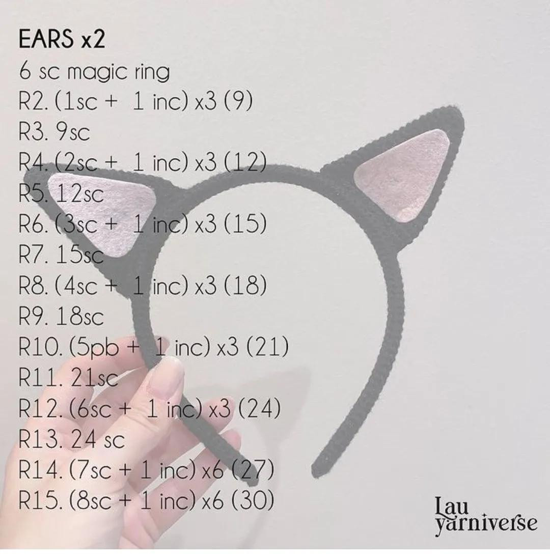 Free Pattern Cat Headband