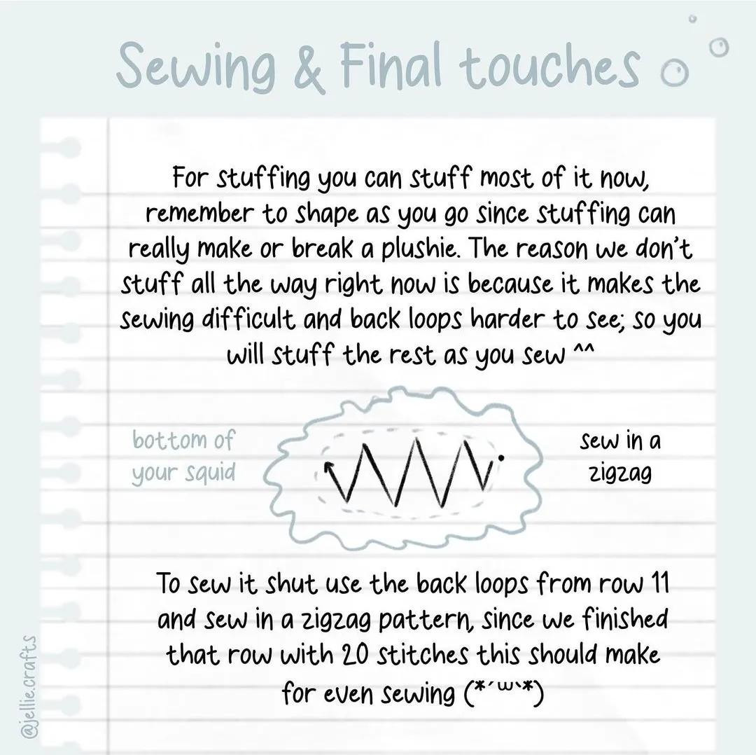 Free Pattern Cute Squid Pattern