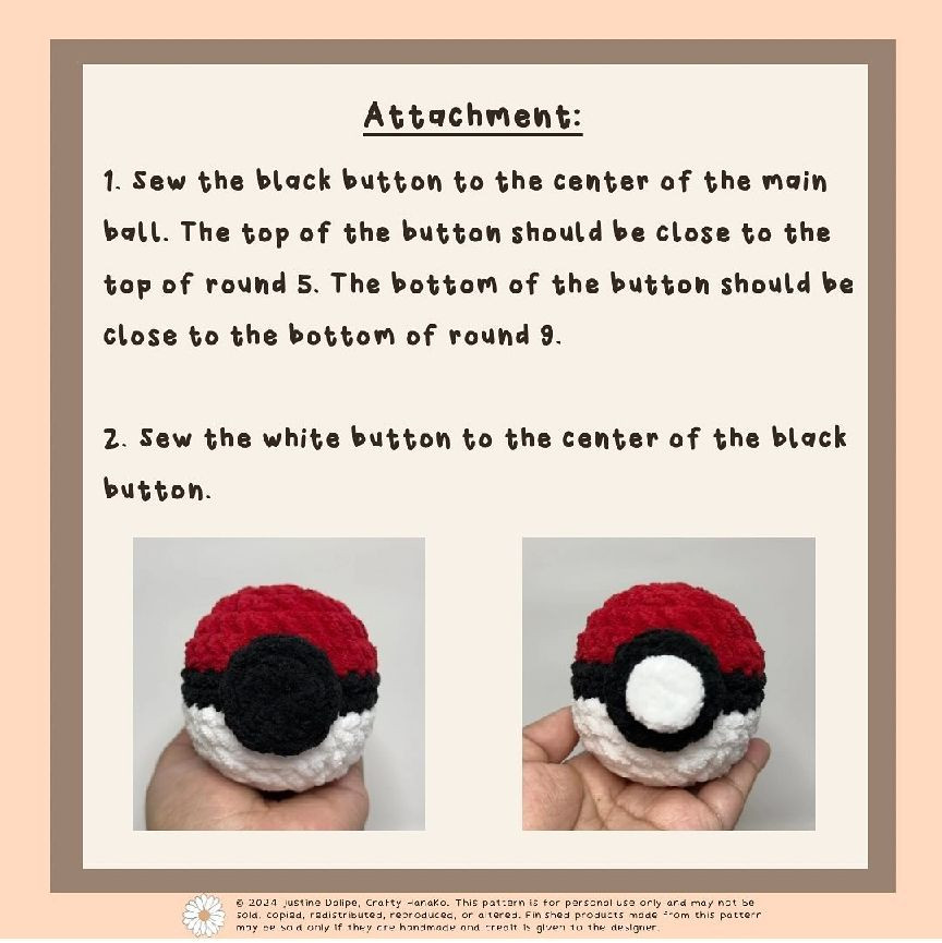 Free Pattern PokeballI've been sharing Pokemon patterns but I haven't shared one for a pokeball