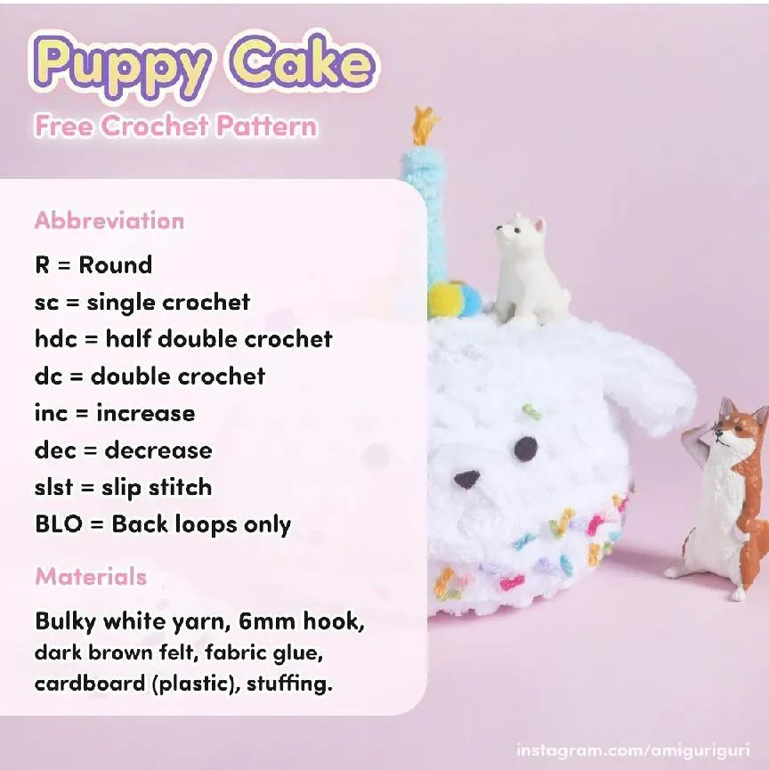 Free Pattern Puppy Cake Not sure who would need this,