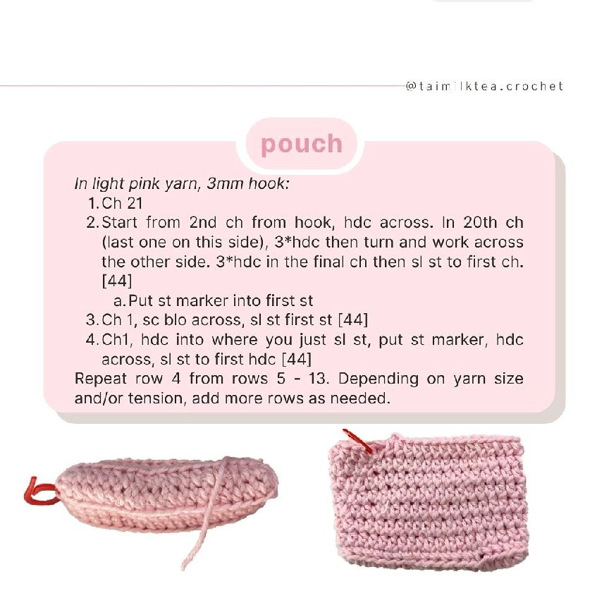 Free Pattern Sakura PouchThis functional crochet project is so cute and you can take it with you anywhere.