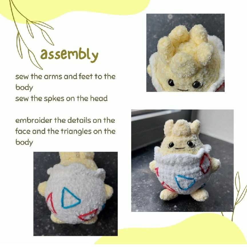 Free Pattern TogepiAnother free Pokemon amigurumi pattern