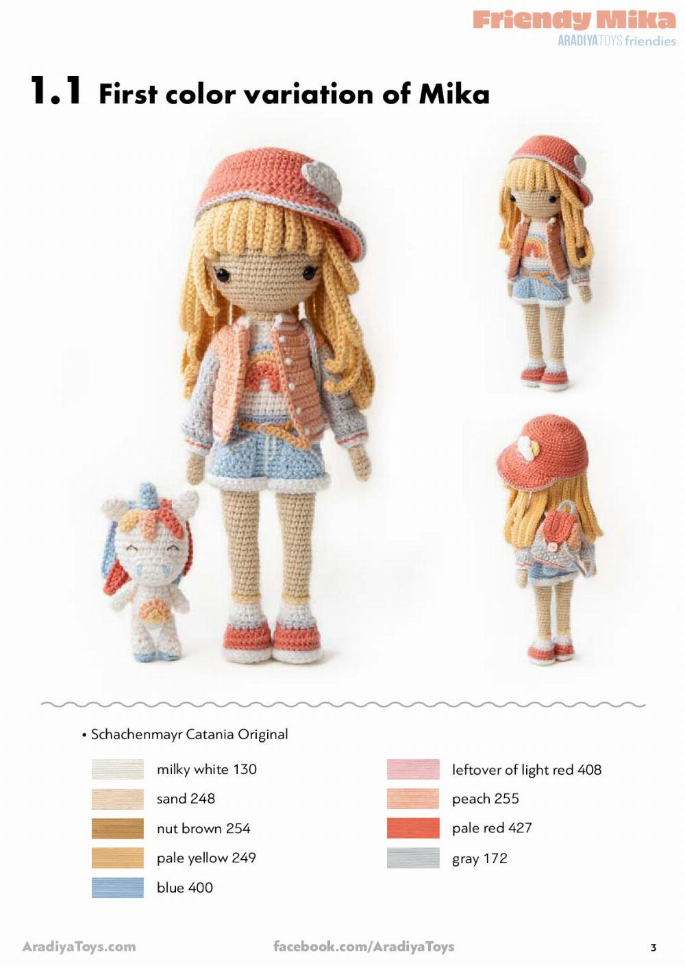 Friendy Mika AradiyaToys friendies Friendy Mika AradiyaToys friendies Crochet pattern doll