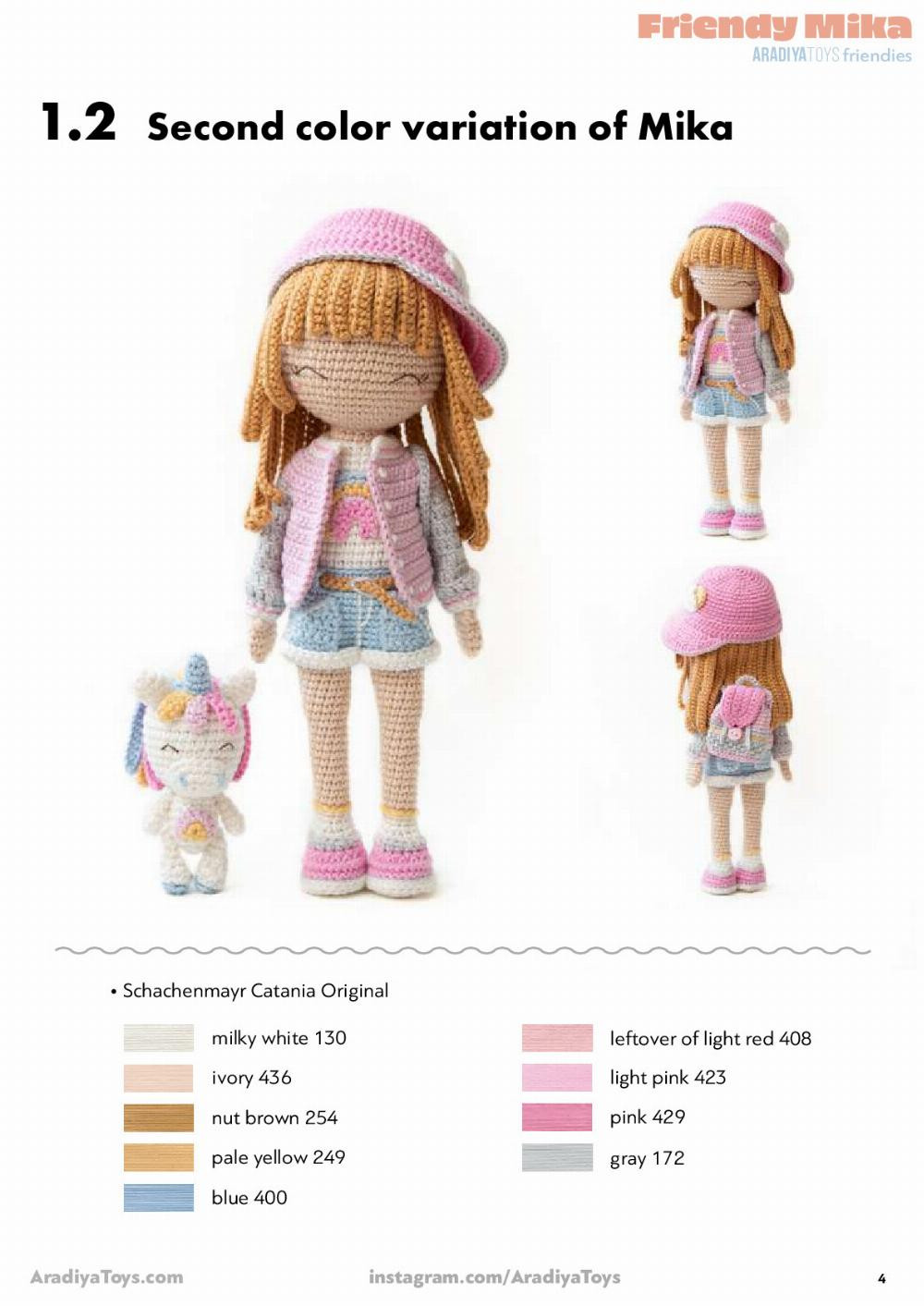 Friendy Mika AradiyaToys friendies Friendy Mika AradiyaToys friendies Crochet pattern doll