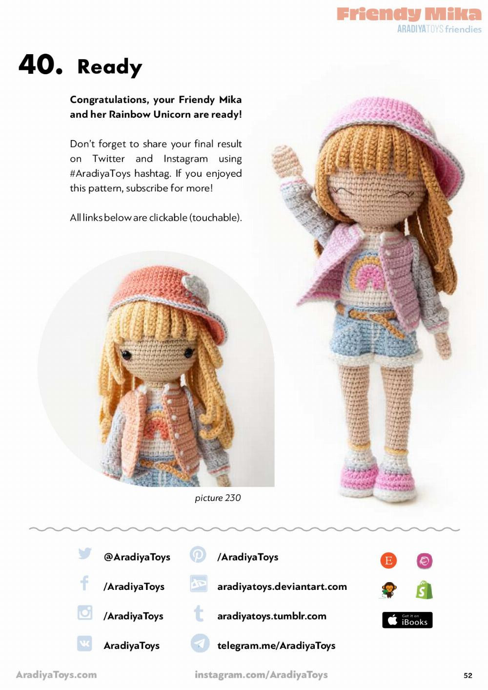 Friendy Mika AradiyaToys friendies Friendy Mika AradiyaToys friendies Crochet pattern doll