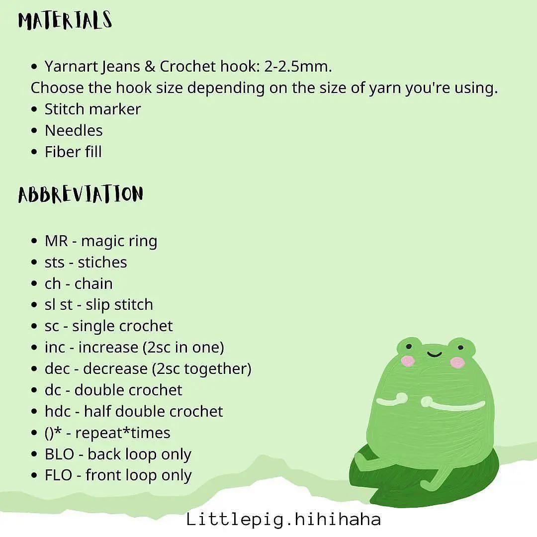 frog crochet pattern with heart