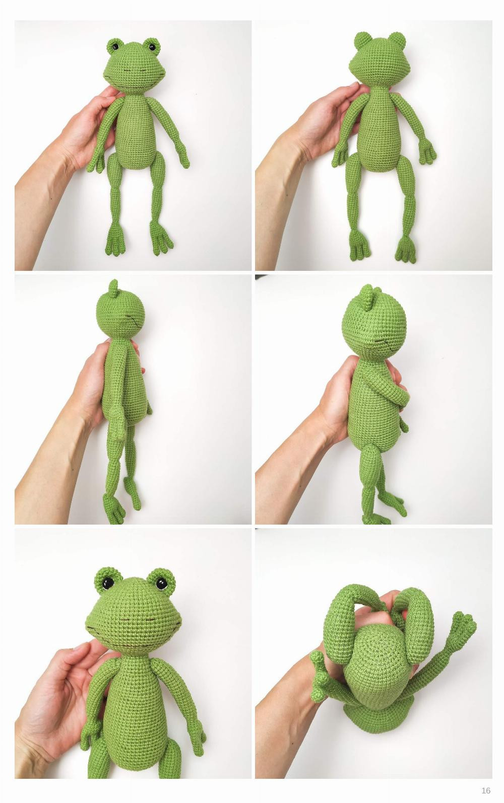 FROG, Long-legged frog crochet pattern