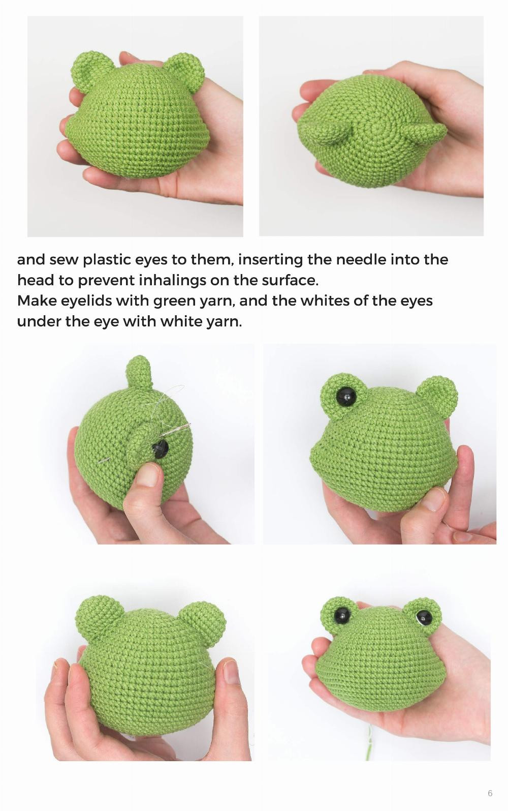 FROG, Long-legged frog crochet pattern