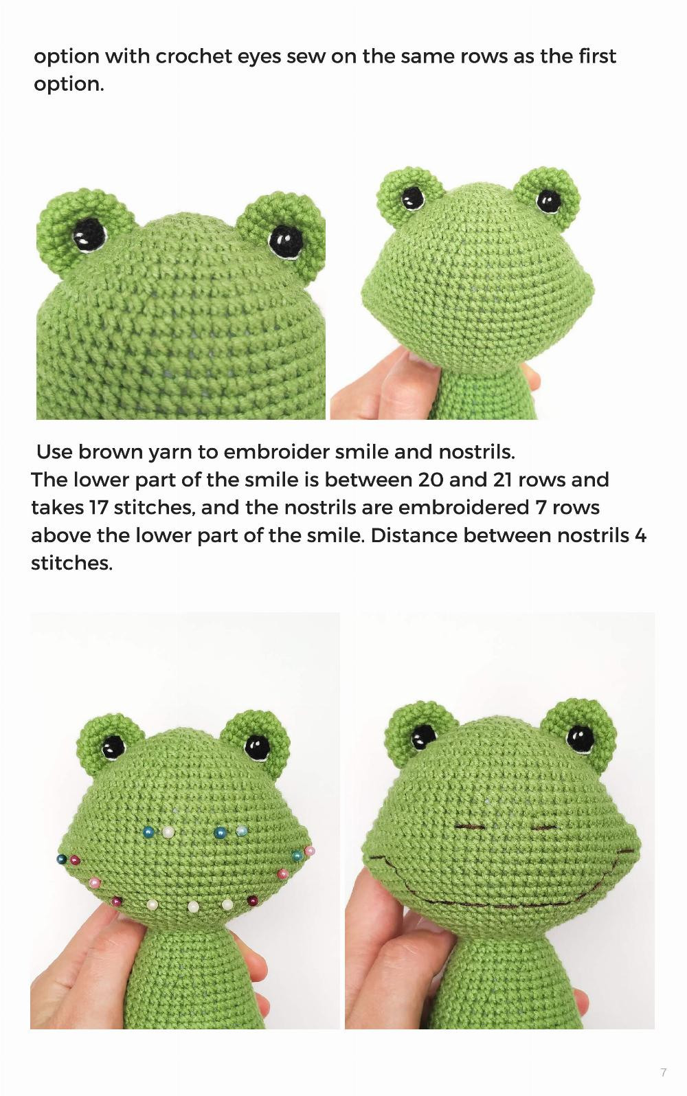 FROG, Long-legged frog crochet pattern