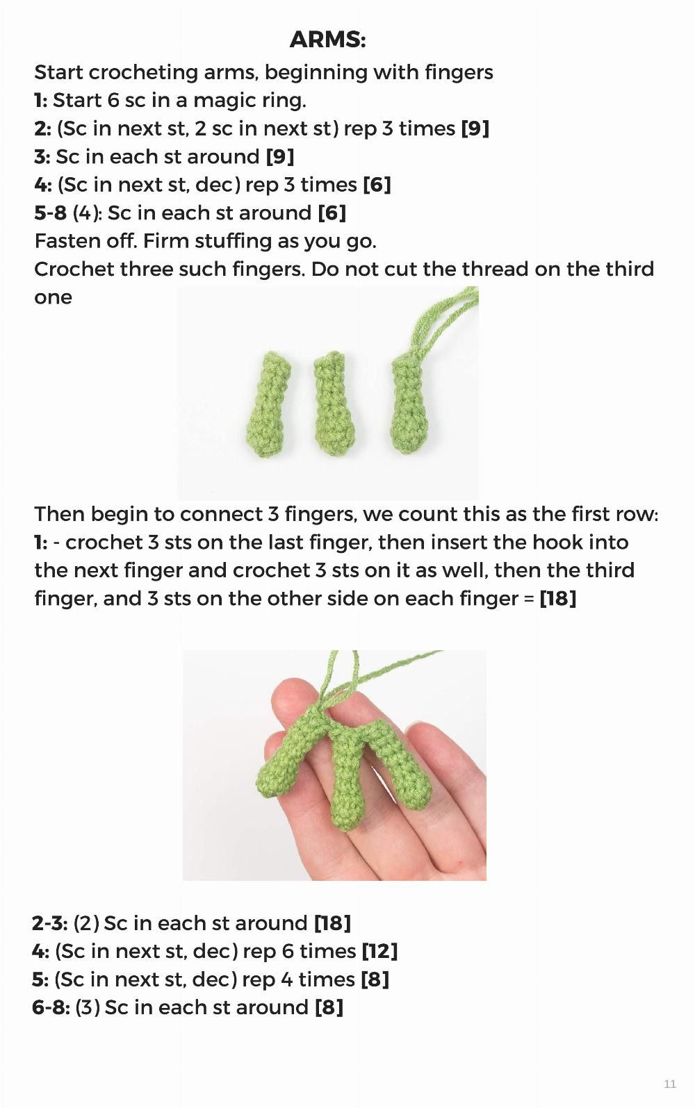 FROG, Long-legged frog crochet pattern