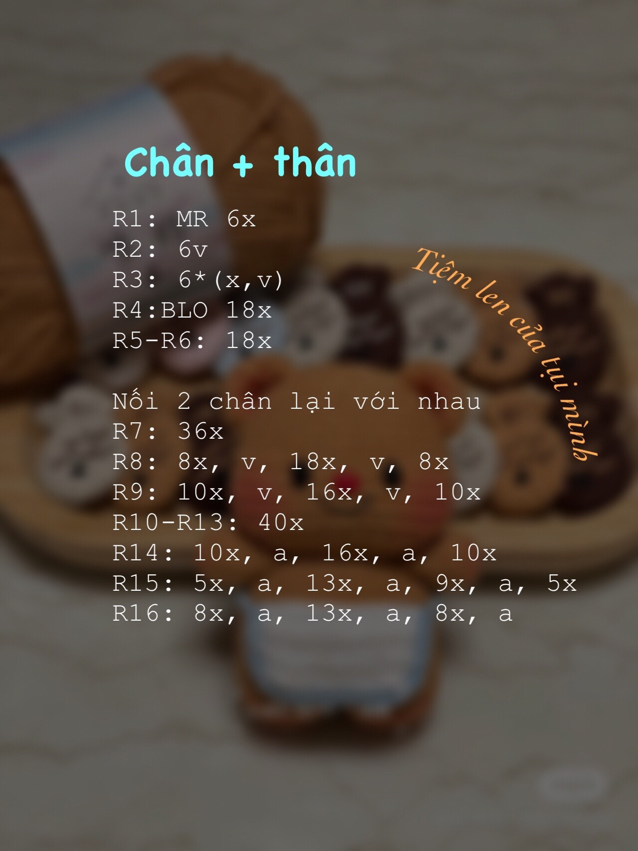 Gấu nâu mũm mĩm cùng chiếc tạp dề