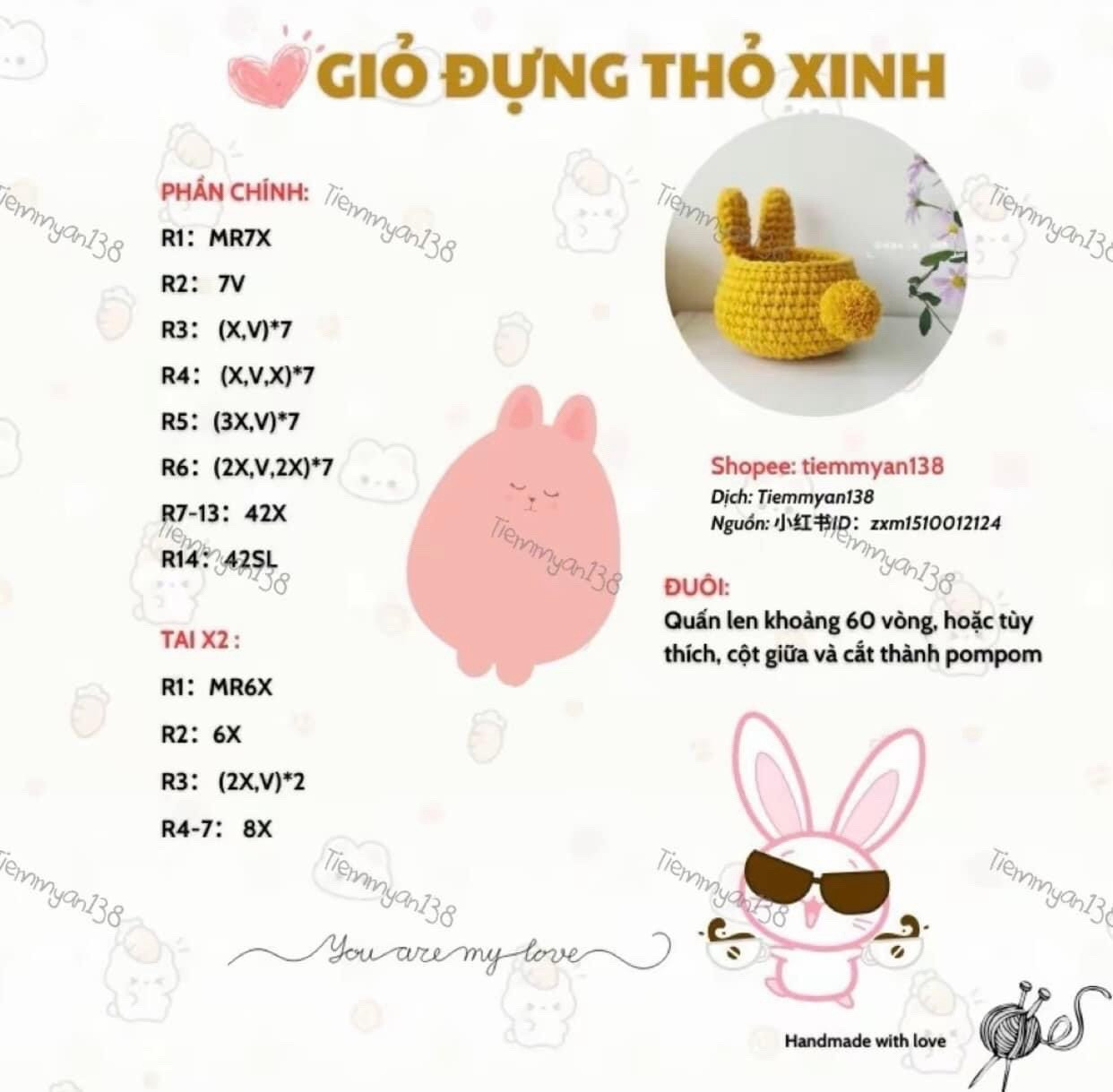 giỏi đựng thỏ xinh