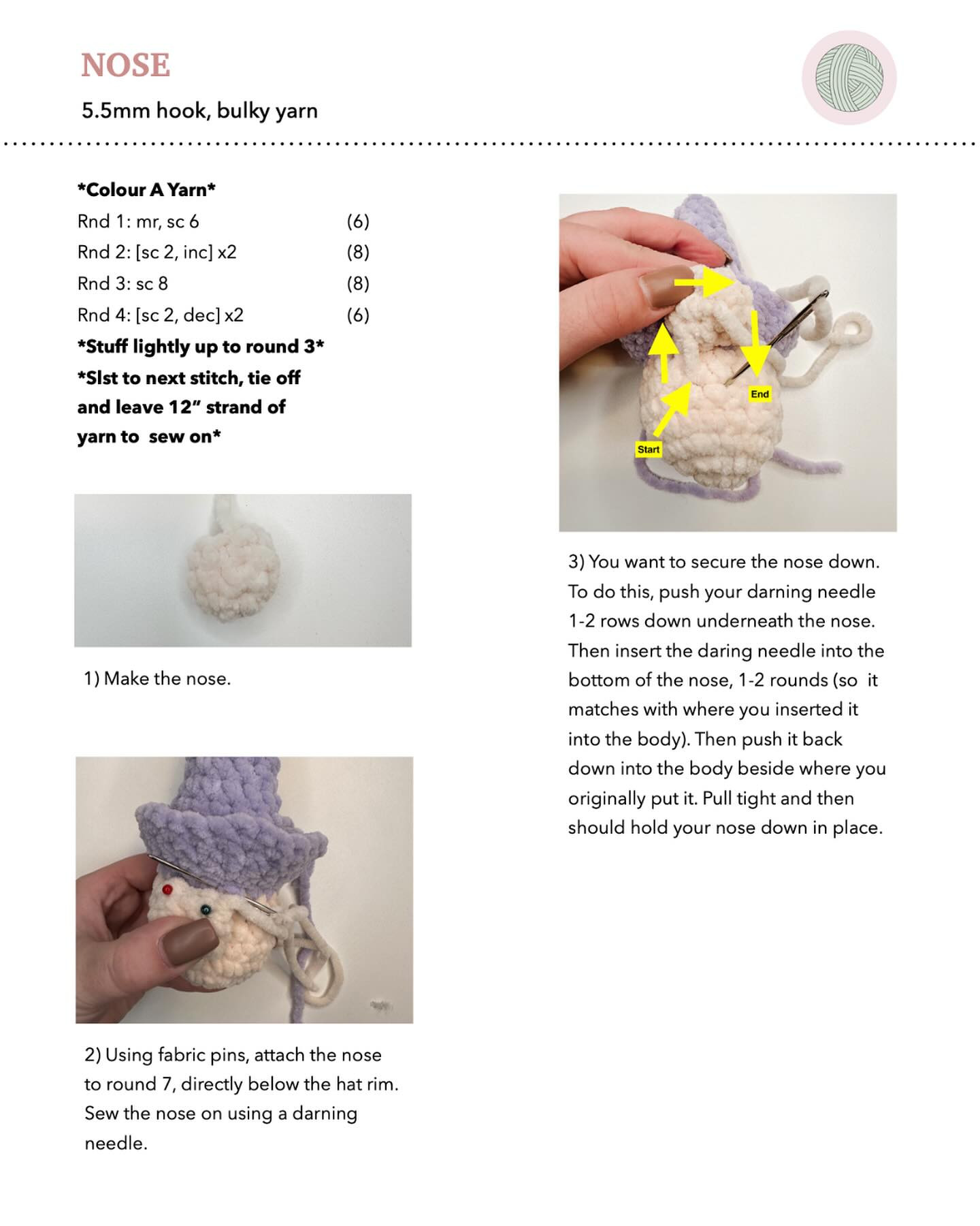 gnome ornament amigurumi crochet pattern