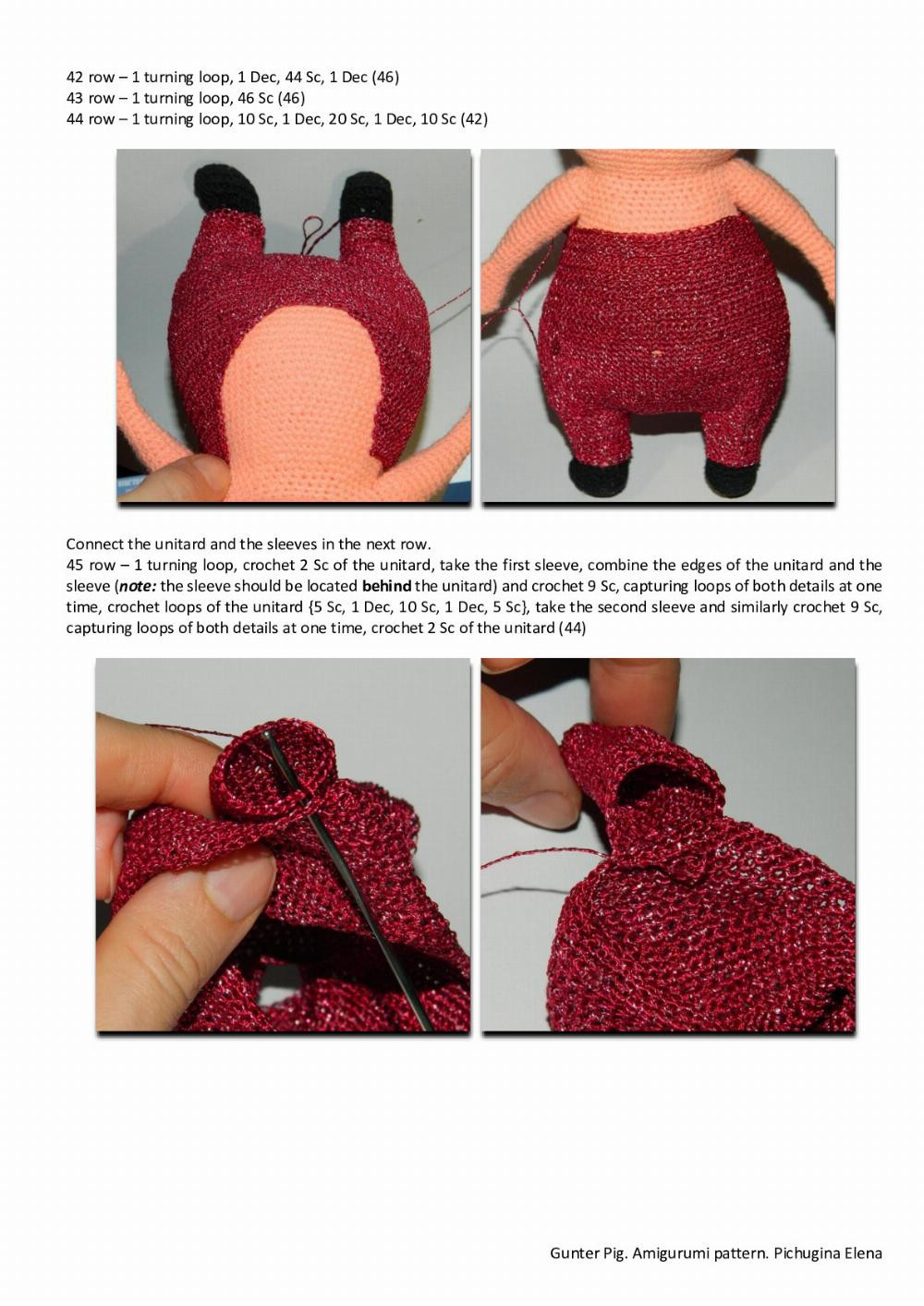 Gunter Pig Sing. Amigurumi crochet pattern