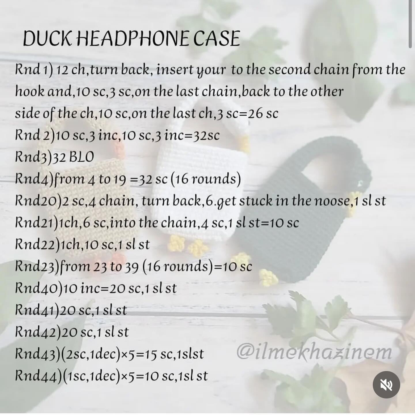 Headphone case pattern