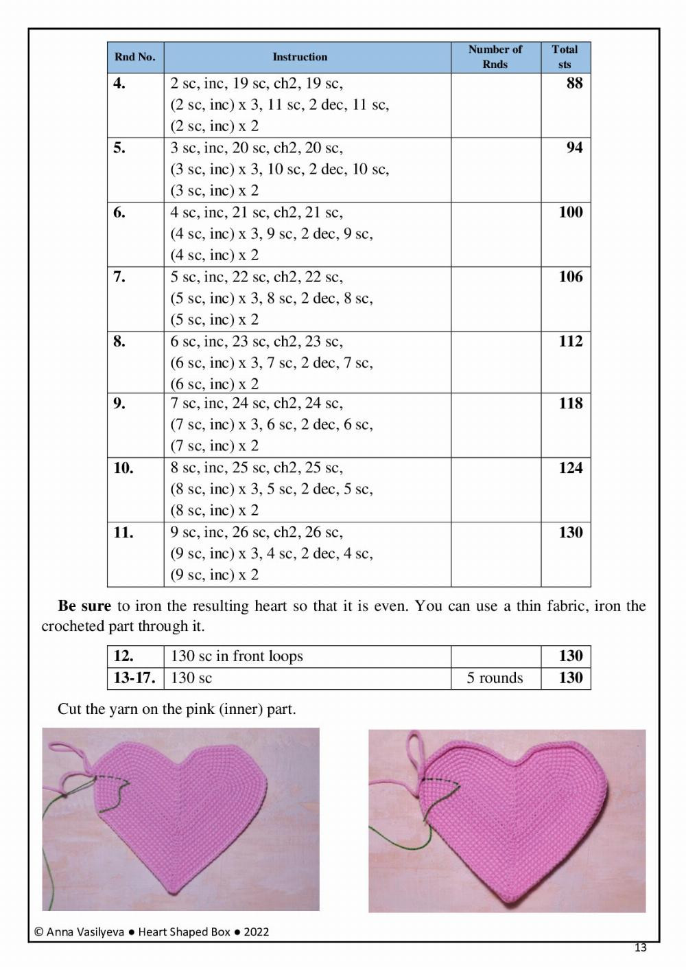 Heart Shaped Box Crochet Toy Pattern