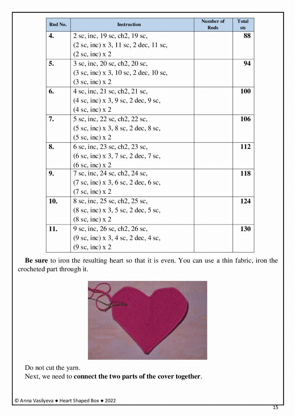 Heart Shaped Box Crochet Toy Pattern