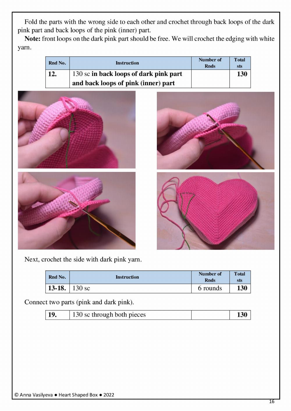 Heart Shaped Box Crochet Toy Pattern