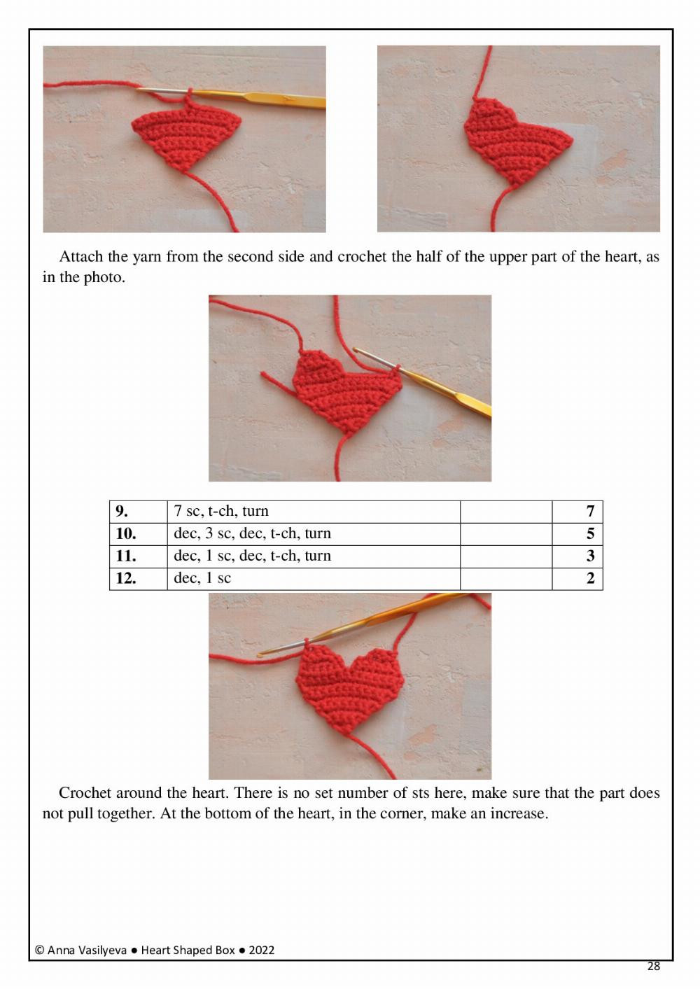 Heart Shaped Box Crochet Toy Pattern