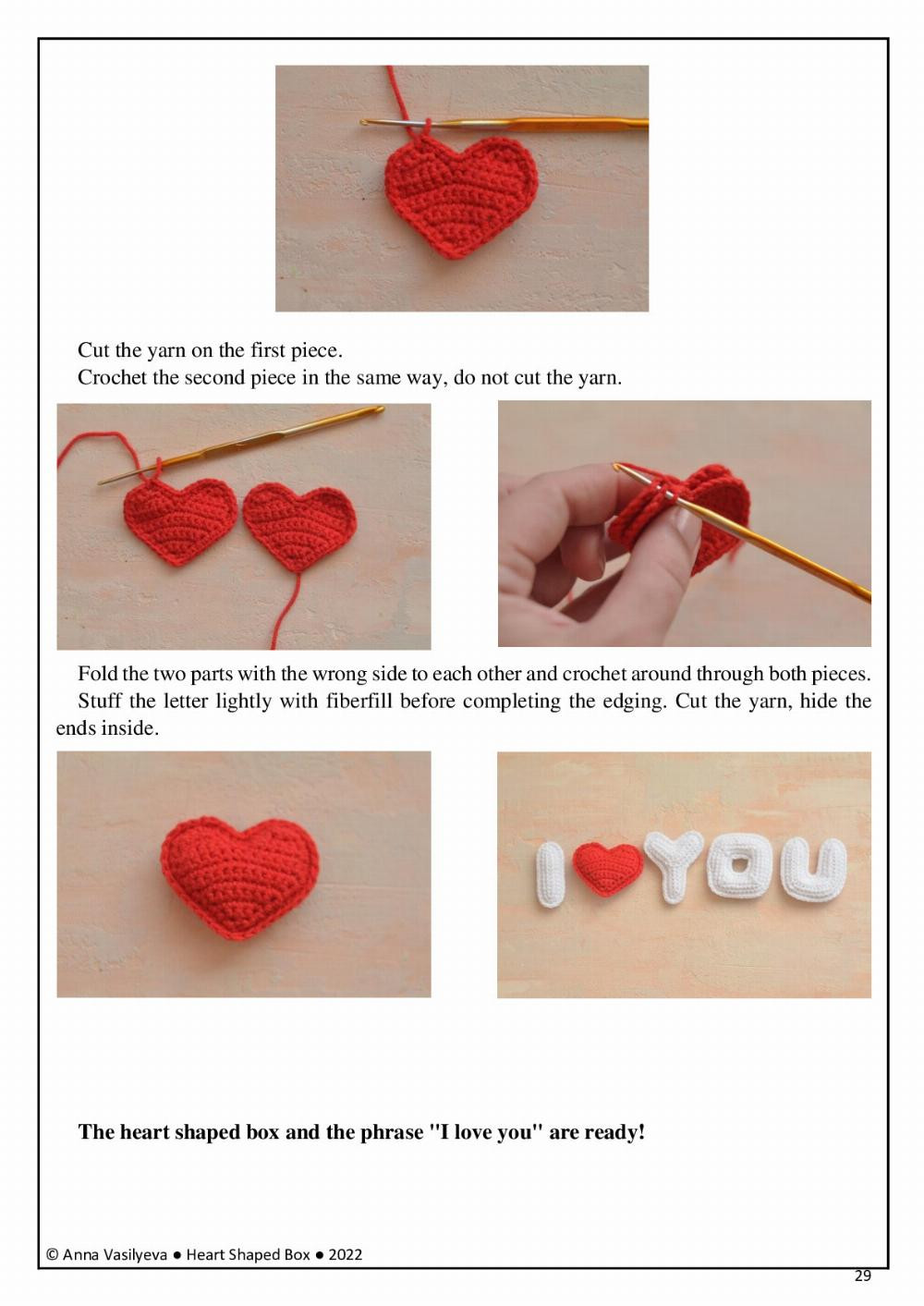 Heart Shaped Box Crochet Toy Pattern