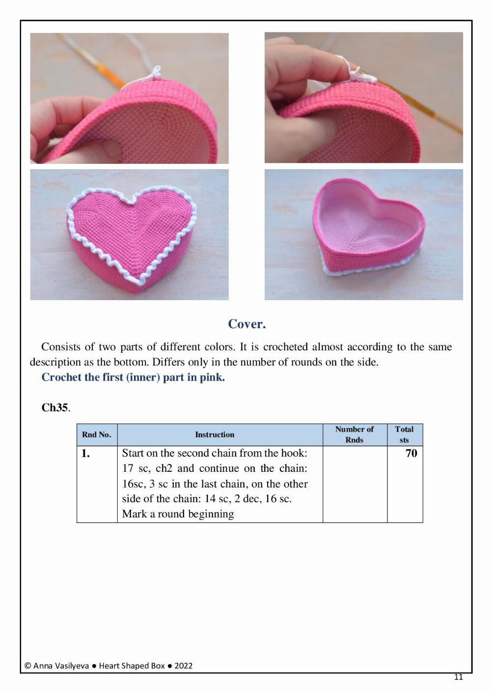 Heart Shaped Box Crochet Toy Pattern