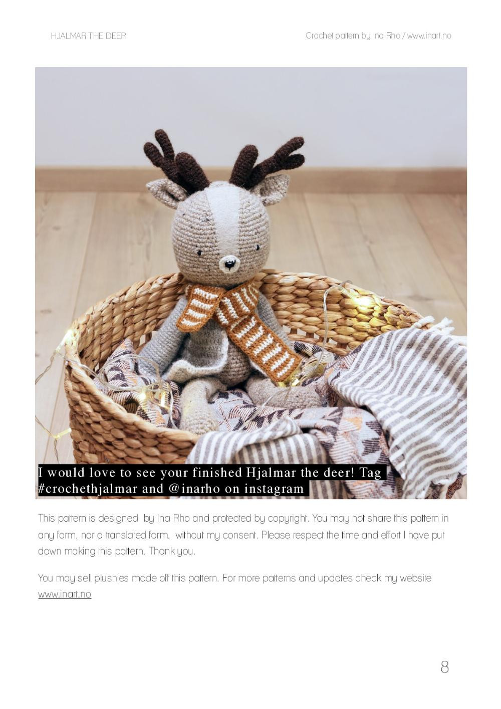 HJALMAR THE DEER Crochet pattern